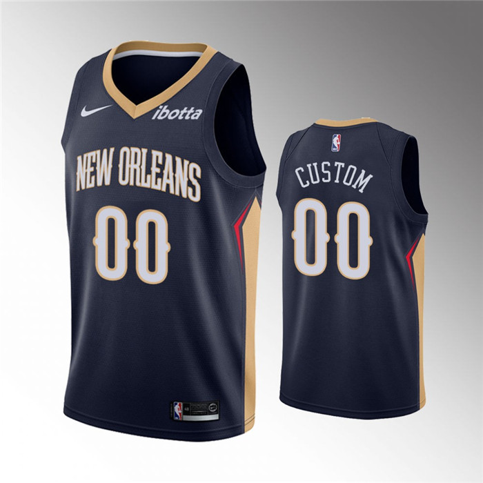 Men's New Orleans Pelicans Active Player Custom Navy Icon Edition Stitched Jersey Men's New Orleans Pelicans Active Player Custom Navy Icon Edition Stitched Jersey